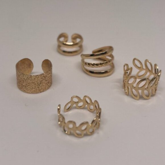 ⭐️❤️ FREE Leaf Boho Modern Minimal Peasant Chic Artsy Ear Cuffs Earrings - Picture 2 of 7